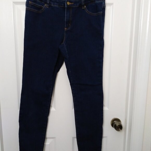 Michael Kors Izzy Skinny Jeans Dark Wash Mid-Rise Skinny Jeans Size 8 - Picture 2 of 15